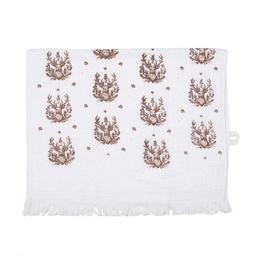 [CTGTW] Guest Towel White Brown 40x66 cm