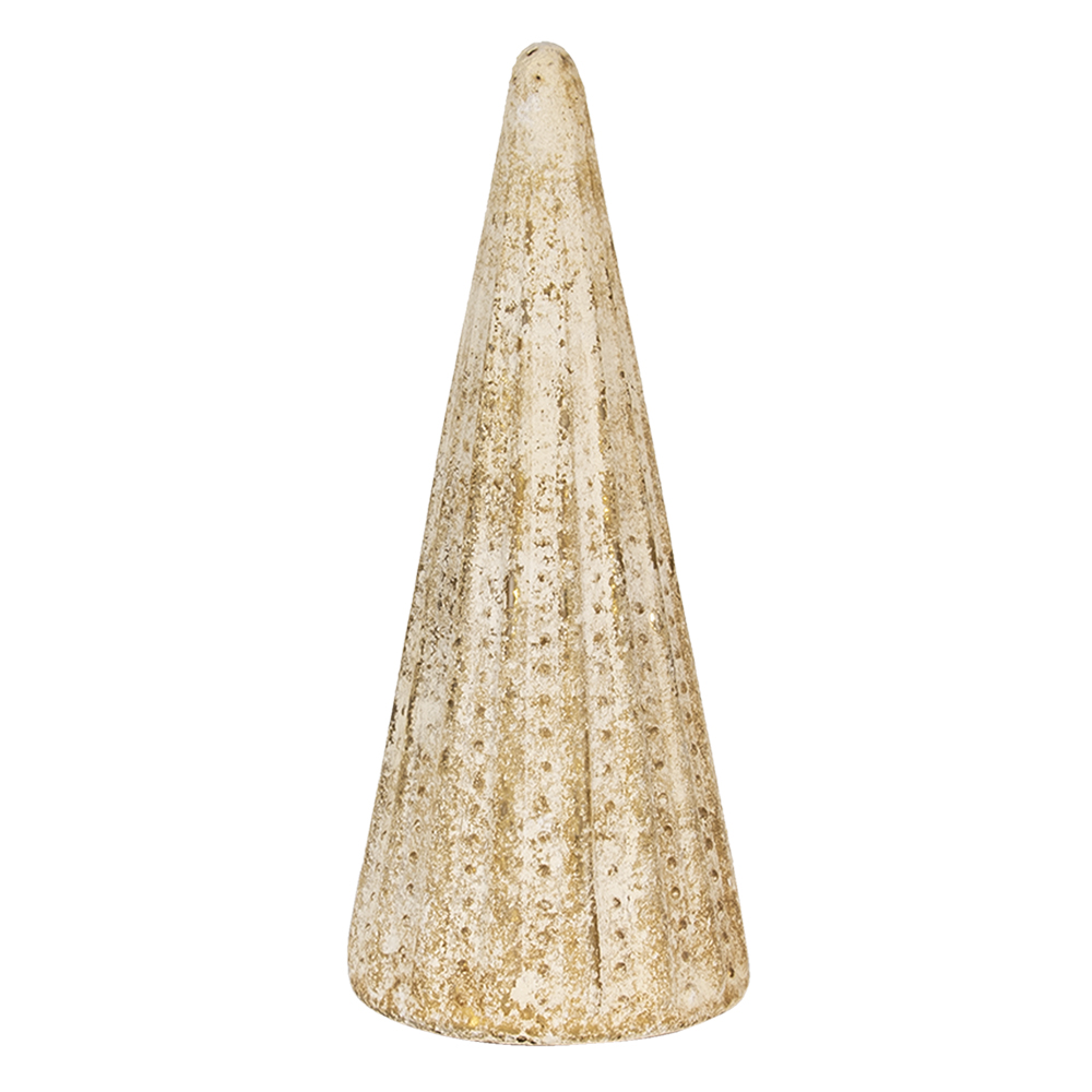 Christmas Decoration Statue Christmas Tree Gold Ø 18x42 cm