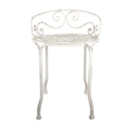 [6Y5666] Stool White Ø 44x67 cm