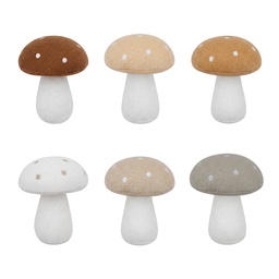 [67018BE] Decoration Mushroom Beige 7x11 cm (6)