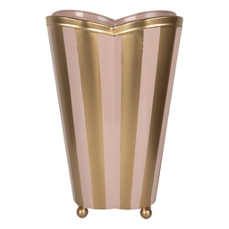 [6Y5951] Decorative Vase Pink Gold colored 22x22x35 cm