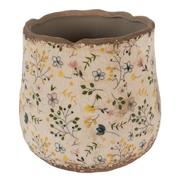 [6CE1610L] Flower Pot Inside Beige Yellow Ø 21x19 cm
