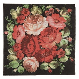 [73121] Papierservietten Schwarz Grün 33x33 cm (20)