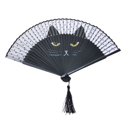 [MLHF0012Z] Hand Folding Fan Black 37x3x21 cm