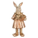 Deko Kaninchen Beige Rot 14x13x35 cm