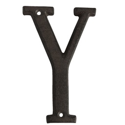 [6Y0840-Y] Iron Letter Y Brown 8x1x13 cm
