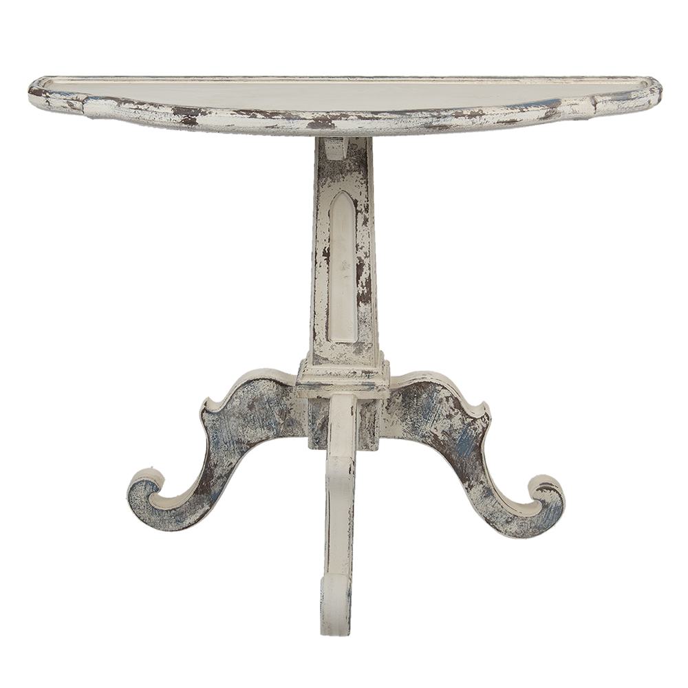 Table d'appoint Blanc, Beige 100x42x84 cm