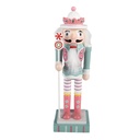 Decoration nutcracker Blue White 10x9x38 cm