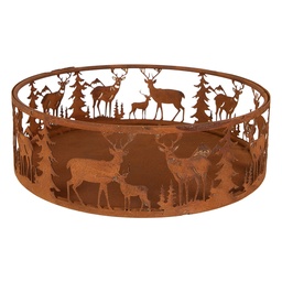 [6Y6178] Serving Bowl/Platter Brown Ø 25x7 cm