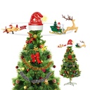 Decorazione puntale per albero di Natale Rosso 70x35x29 cm