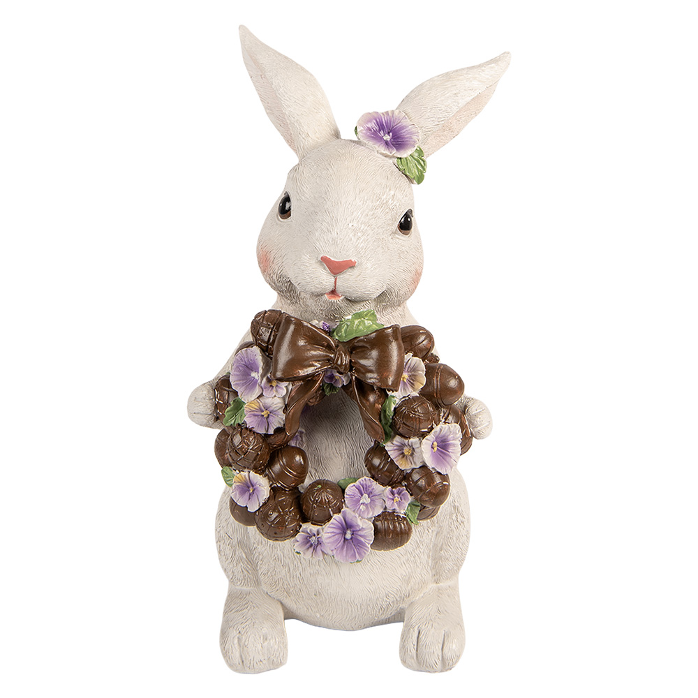 Decoratie konijn 17x16x30 cm