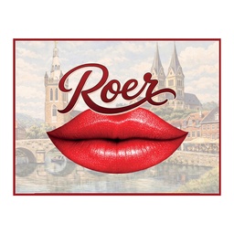 [67150] Magnete Decorativo Rosso Beige 8x1x6 cm