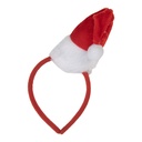 Fascia per capelli con Cappello da Babbo Natale Rosso Bianco 12x6x22 cm