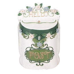 [6Y6000] Cassetta Postale Bianco Verde 27x10x42 cm