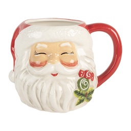 [6CEMU0197] Mug Rouge Blanc 16x12x11 cm / 550 ml