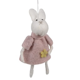 [65362] Decorative Hanger Rabbit Pink 6x3x13 cm