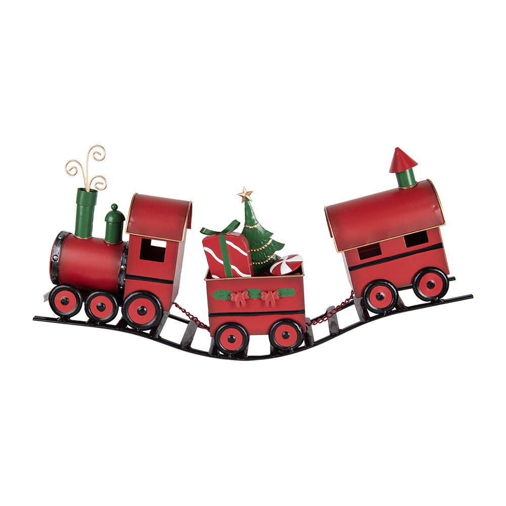 Decoratie trein 63x13x31 cm