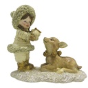 Decoration Statue Child Gold 12x6x12 cm