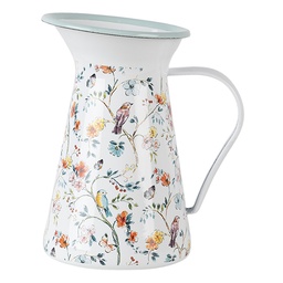 [6Y4255] Decorative Can White, Red 16x12x20 cm