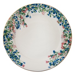 [FISDP] Crockery Breakfast Plates White, Blue Ø 21x2 cm