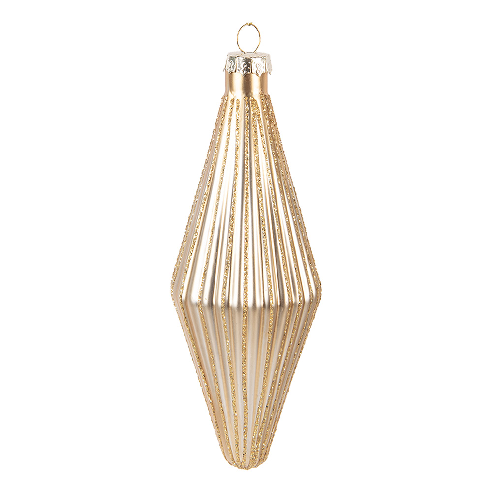 Weihnachtskugel Goldfarbig Ø 5x15 cm