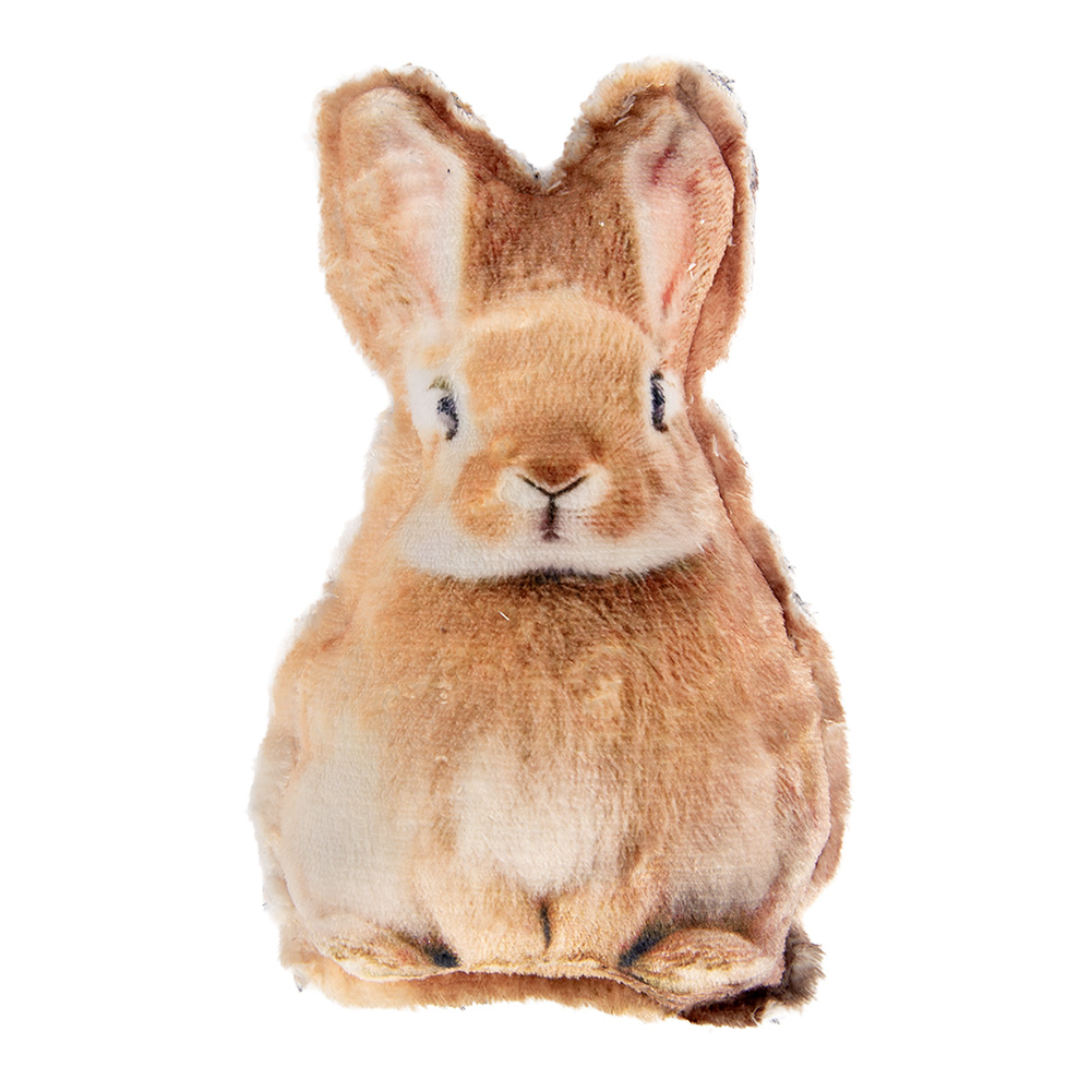 Coussin Lapin Marron Blanc 13x5x20 cm