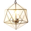 Lampada a Sospensione Trasparente 40x40x145 cm E14/max 3x40W