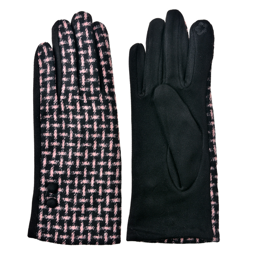 Handschuhe Winter Schwarz Rosa 9x23 cm