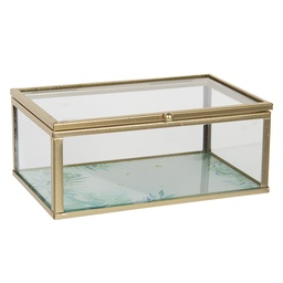 [6GL3013XS] Glass Jewelry Box Transparent 14x8x6 cm