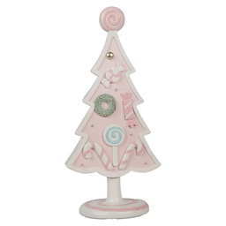 [6PR4219] Sapin de Noël Rose 12x9x25 cm