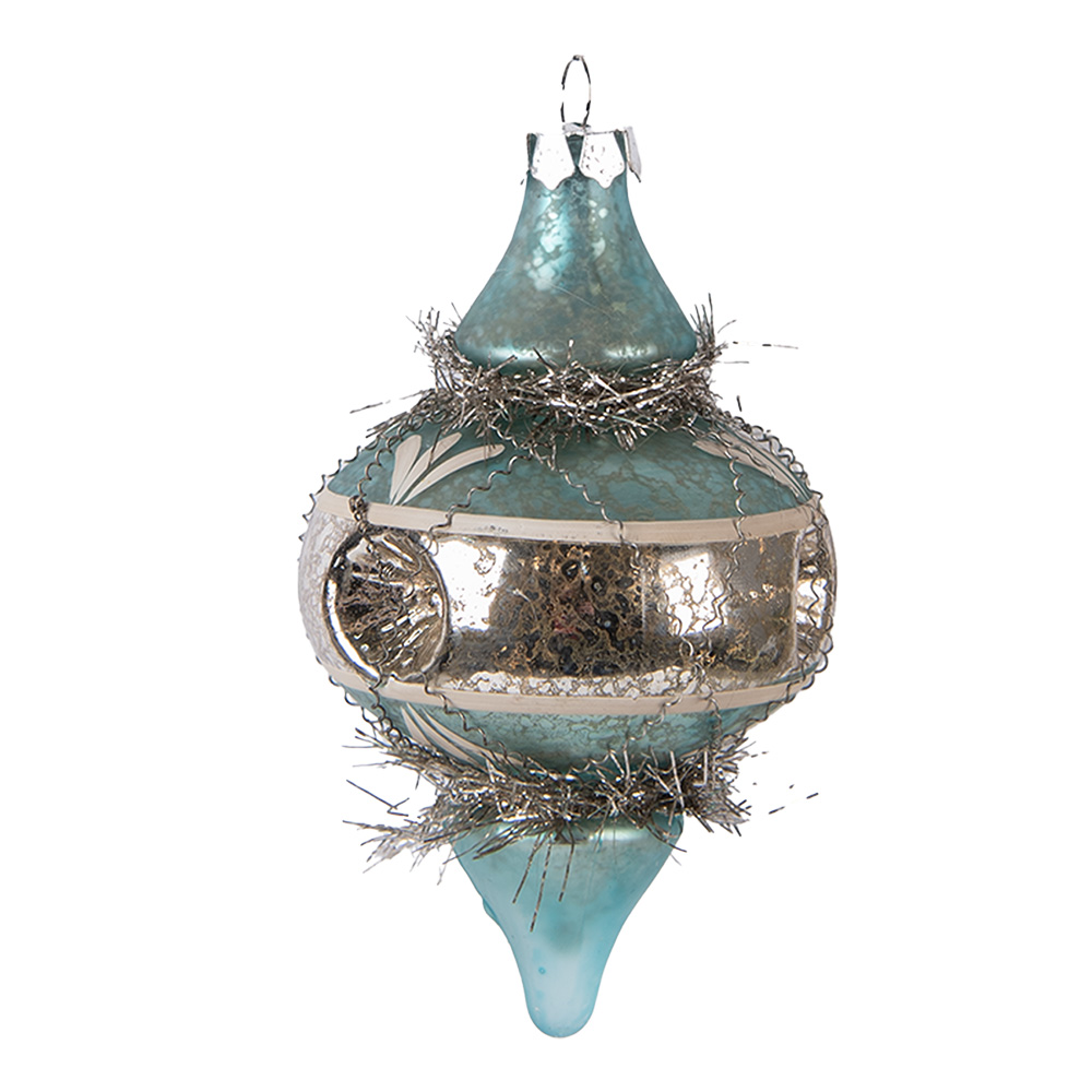 Boule de Noël Bleu Ø 7x13 cm