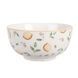 [LELBO] Soup Bowl White Yellow Ø 14x7 cm / 500 ml