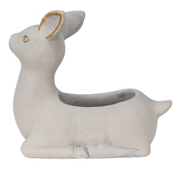 [6TE0441] Flower Pot Inside Deer Beige, Grey 23x11x21 cm