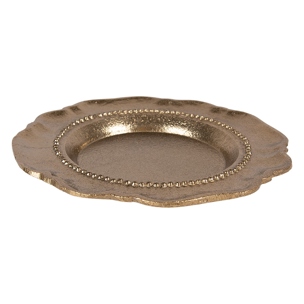 Ciotola/Piatto decorativo Color oro Ø 20x2 cm