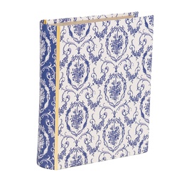 [66016] Box in book shape White Blue 17x14x5 cm