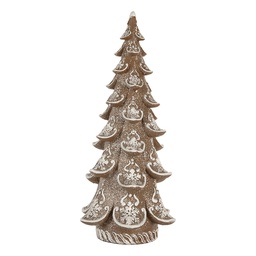 [6PR5816] Weihnachtsdeko Weihnachtsbaum Braun Weiß 19x19x40 cm