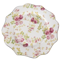[6CE1291] Crockery Breakfast Plates White Ø 21x2 cm