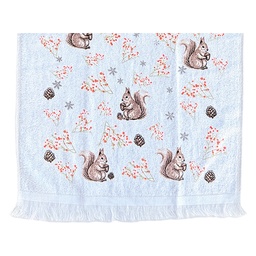 [CTTST] Guest Towel White Brown 40x66 cm