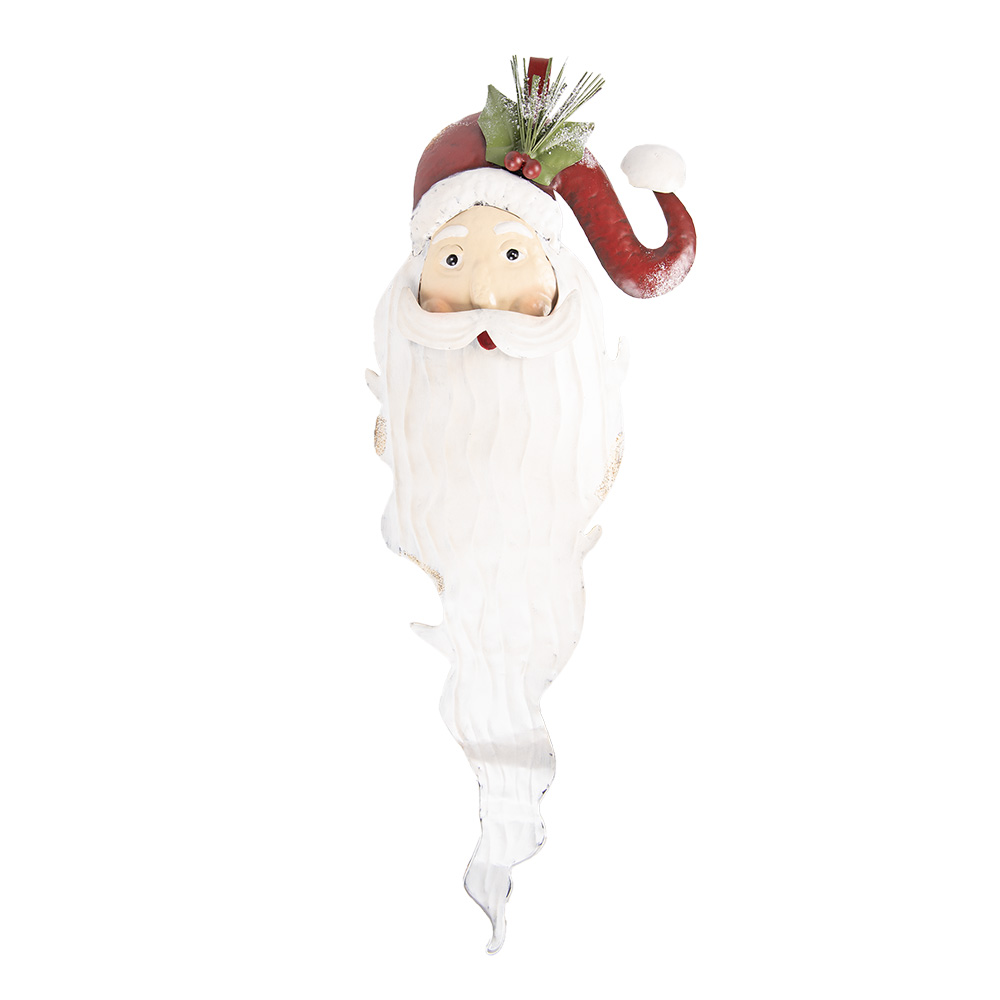 Décoration murale Père Noël Blanc Rouge 30x10x79 cm