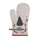 Oven Mitt Beige Green Red 18x30 cm