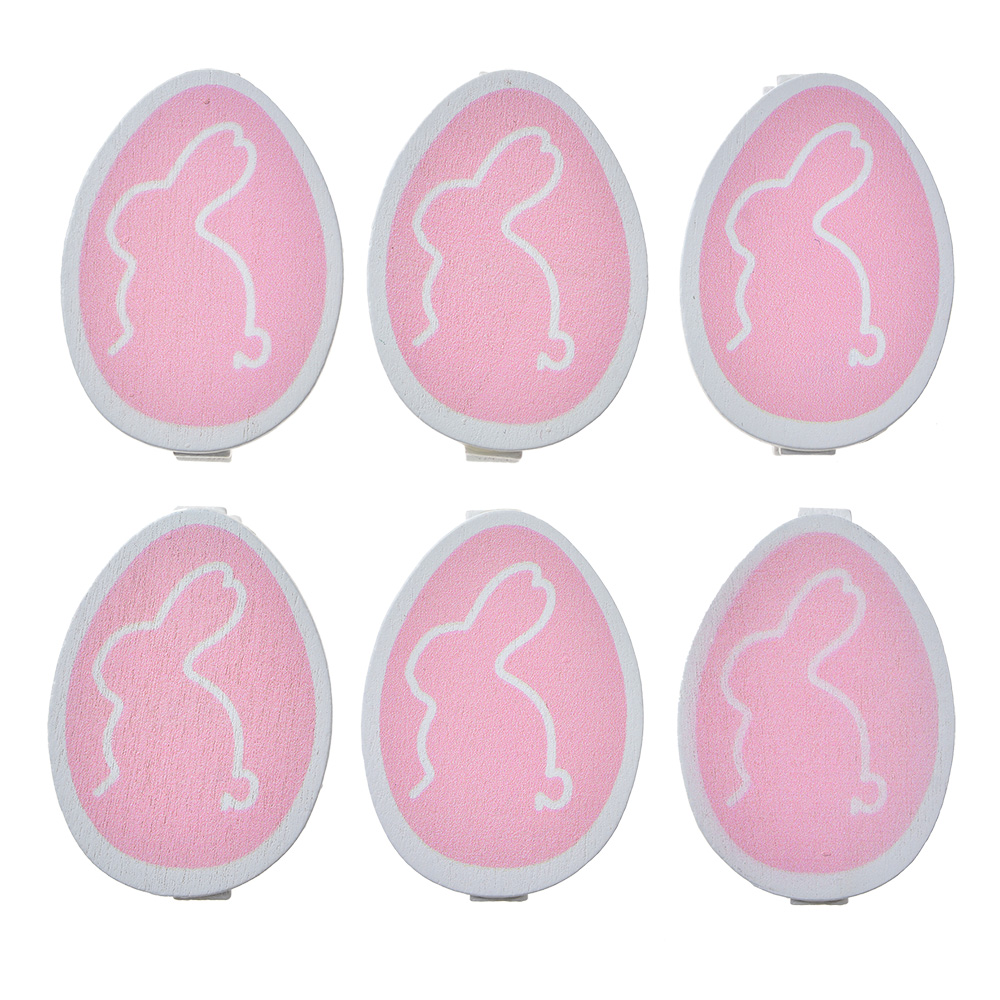 Knijper met ei (set van 6) 3x1x5 cm