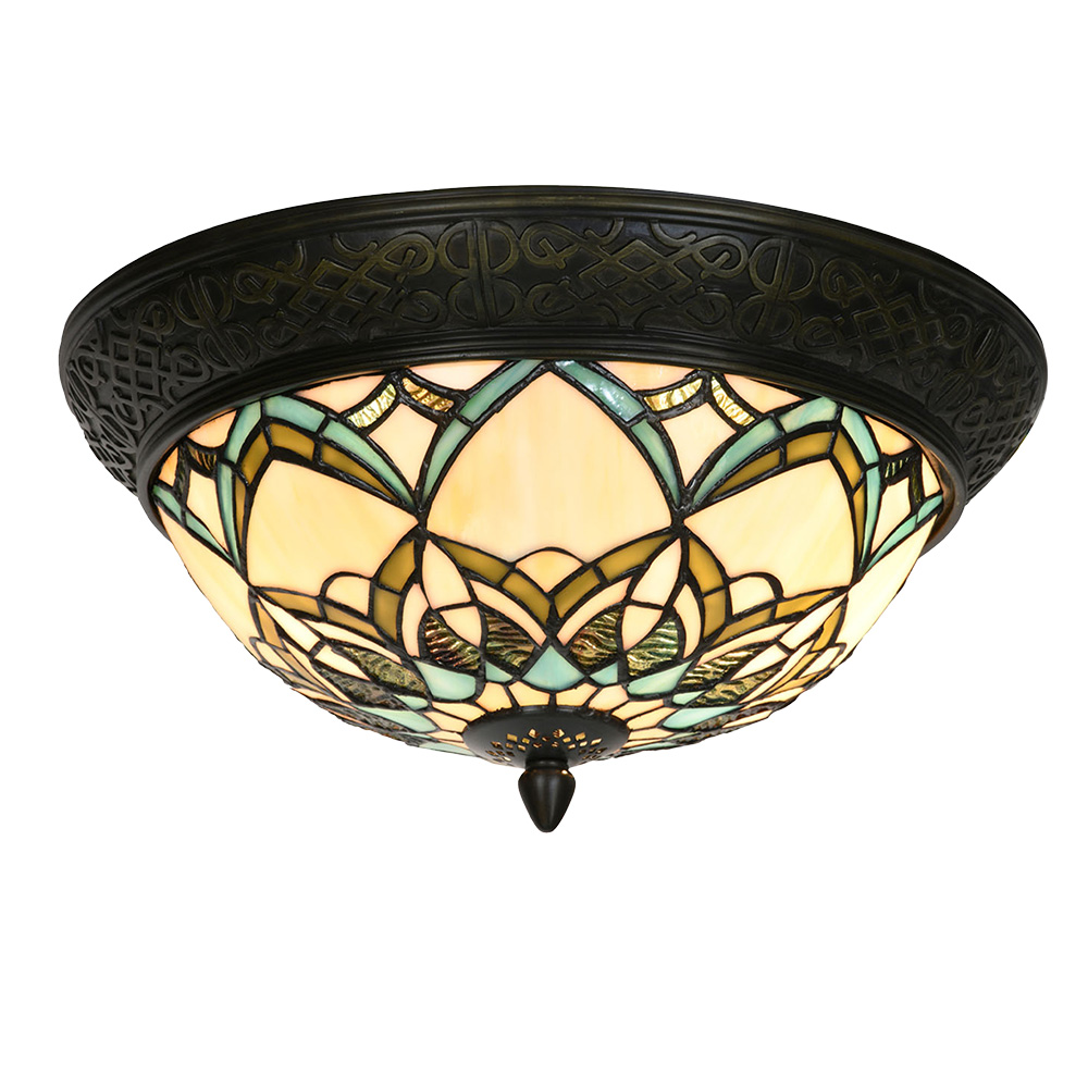Plafondlamp Tiffany Ø 37x19 cm E14/max 2x40W