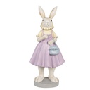 Decoration Rabbit Brown purple 12x10x27 cm