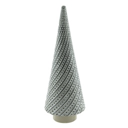 [6CE1511] Dekoration Weihnachtsbaum Grau Ø 13x33 cm