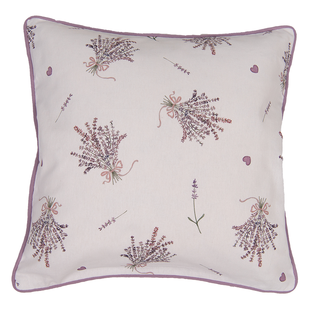 Housse de coussin Violet, Blanc 40x40 cm