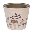 Vaso Porta Pianta Beige Marrone Ø 12x11 cm