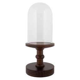 [6GL5059CH] Coprivivande in vetro Trasparente Marrone Ø 14x34 cm