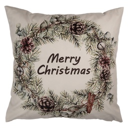 [KG023.216] Coussin rempli Beige Vert 45x45x4 cm