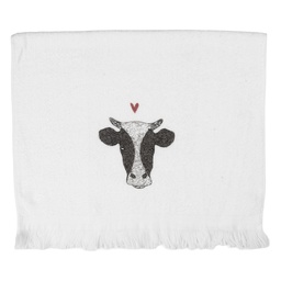 [CT036] Serviette d'invité Blanc Noir 40x66 cm