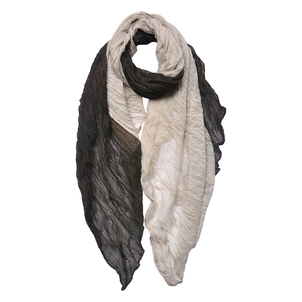 Schal Damen Muster Braun, Beige 90x180 cm